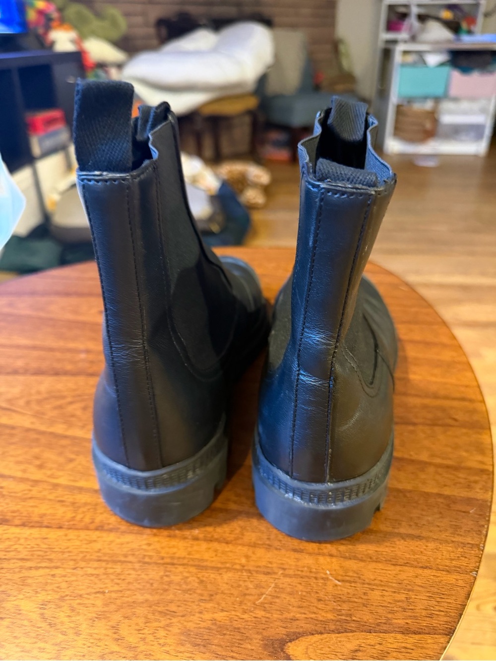Loewe Black Leather Chelsea Lug Boots - Picture 3 of 7